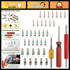 39 Pcs Air Conditioning Valve Core Kit R12 R134a Schrader Tools Seal Caps