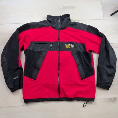 Mountain Hardwear Windstopper Tech Jacket Mens L Full Zip Racer Red Black