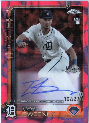 Trey Sweeney 2025 Topps Chrome Rookie Autographs #TS Auto | eBay