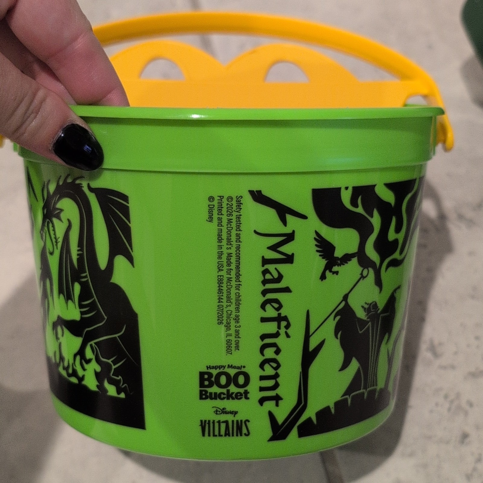 IN HAND New 2026 McDonald's Disney Villains Boo Bucket Maleficent Ready ...