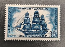 France 1955 1035 neuf luxe ** La Capricieuse France Canada