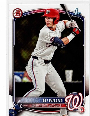 Eli Willits Washington Nationals 2025 Bowman Draft 1st Bowman ****
