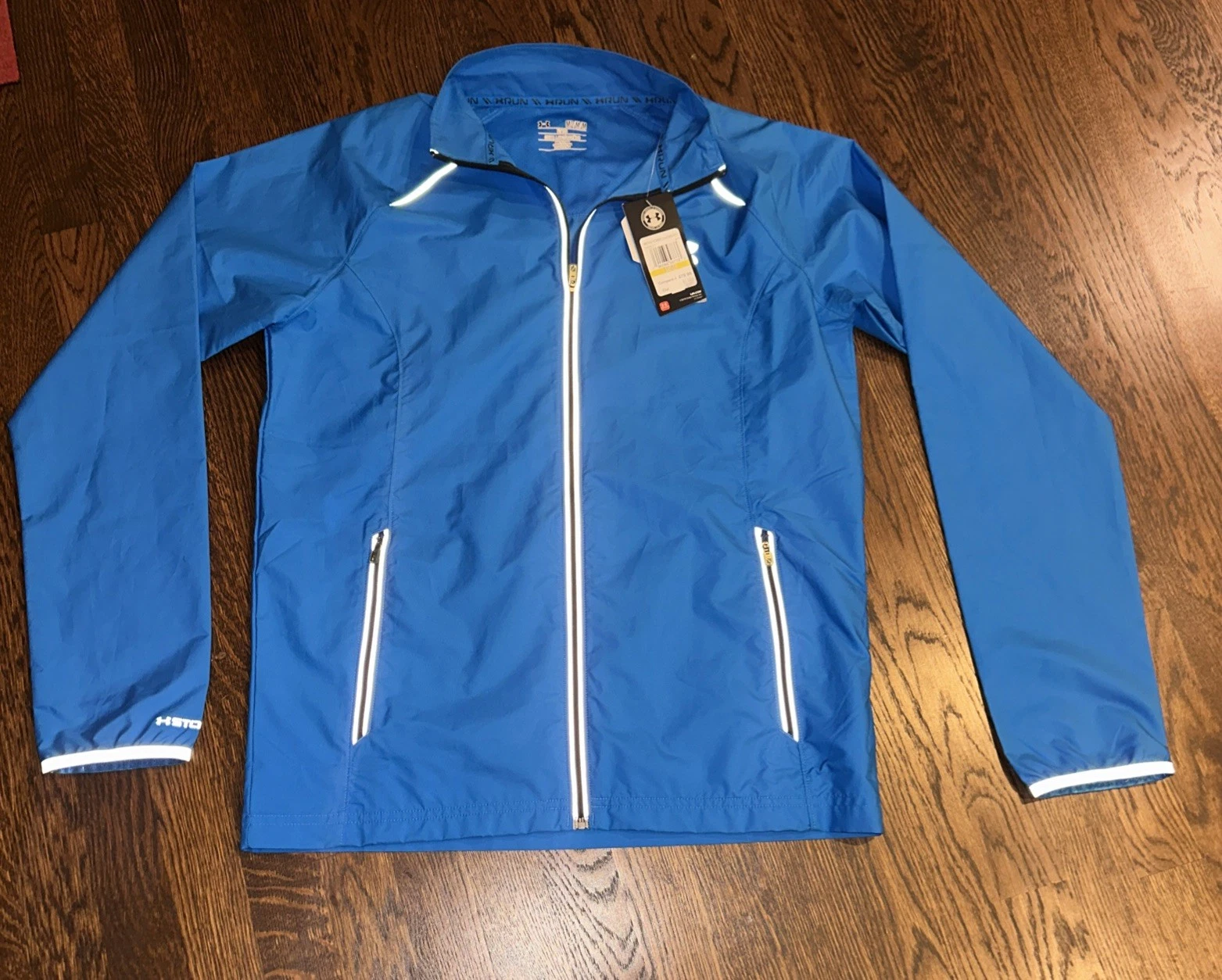 NWT Under Armour UA Mens M Blue Storm Run Running Workout Jacket Coat 1253577 79