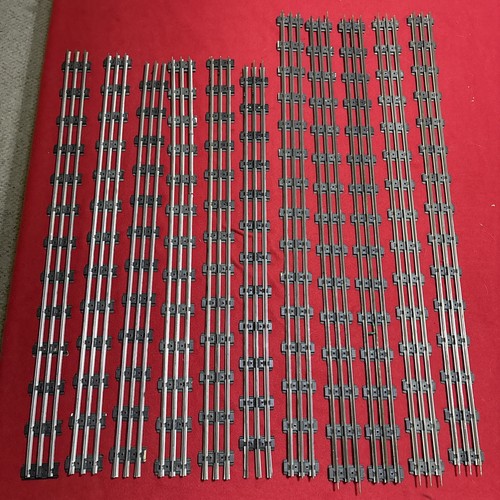 Lionel 6-65523 Corbata Negra Calibre O 40" 34" Largo Tubular PISTA RECTA (5) Piezas  | Condition: Used