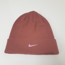 Nike Mütze Unisex One Size Rosa Strickmütze Winter Swoosh Logo Freizeit Style