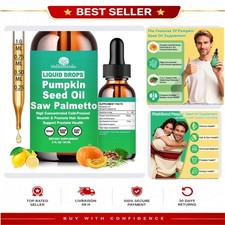 Pumpkin Seed Oil Drops Saw Palmetto Hair Growth Liquid 2 fl oz