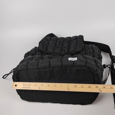 CONTAIL Black Puffy Quilted Backpack Women display picture 1