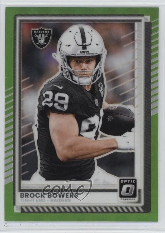 2025 Panini Donruss Optic Lime Green Prizm 43/50 Brock Bowers #3 6m7