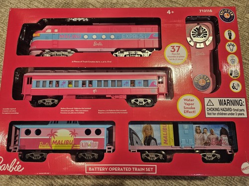 Juego de tren de arranque Lionel Barbie Malibu Express calibre O 37 piezas 712116 | Condition: Used