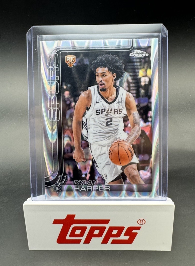 2025 Topps Chrome Dylan Harper Rookie #252  Raywave Refractor Spurs