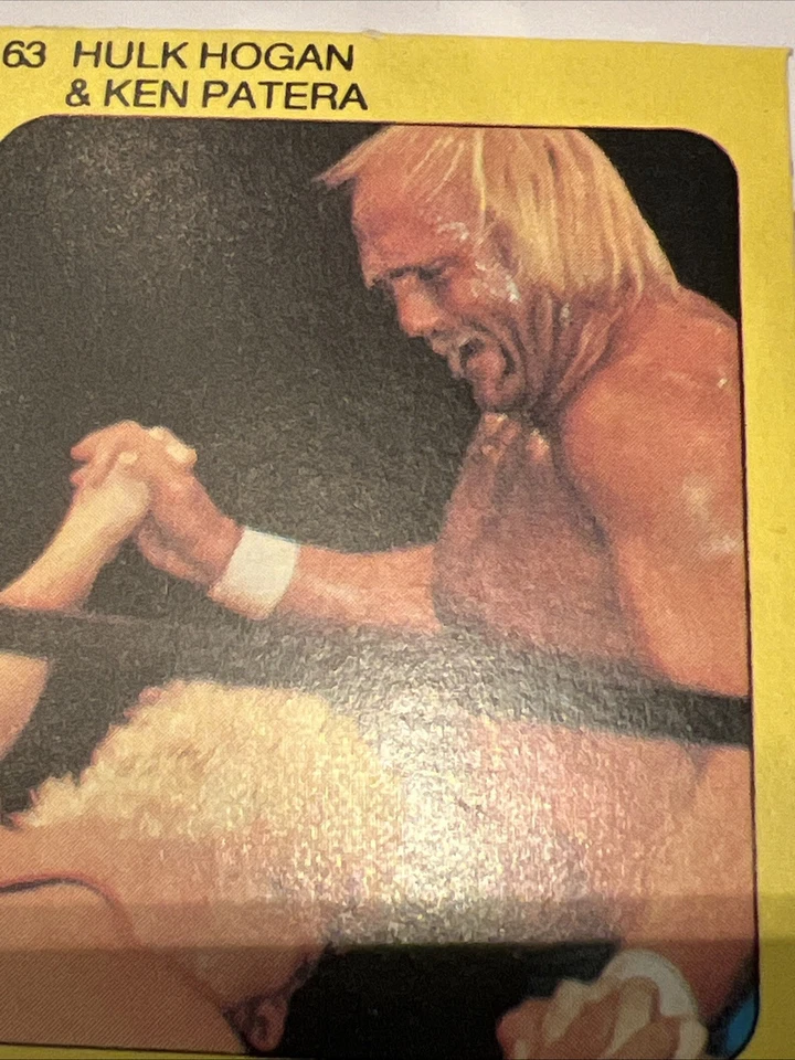 1986 Monty Gum Wrestling Stars HULK HOGAN And KEN PATERA #63 WWF WWE - Image 2 of 4
