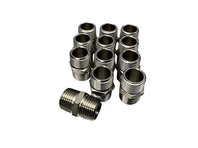 12 pcs BSP adaptor-nipple 1.32 L thread .82 x.82 