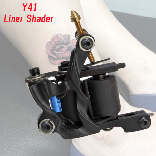 Machine à tatouer professionnelle 10 bobines doublure shader bobine mitrailleuse noire - Photo 1 sur 5