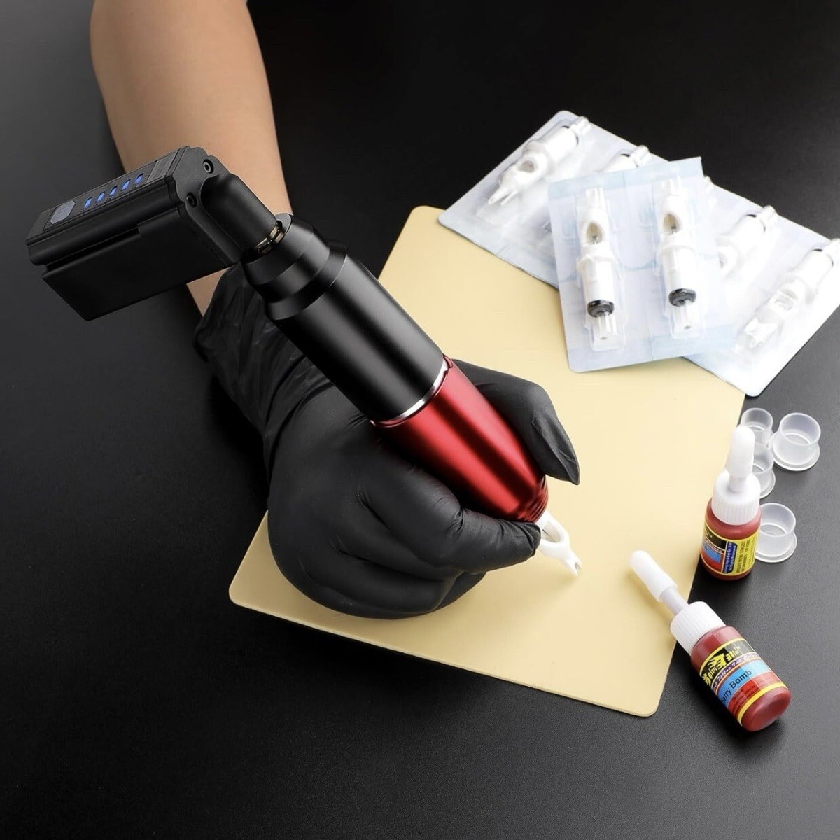 Wireless Rotary Pen Tattoo Machine Pen Starter Kit Bundle PMU