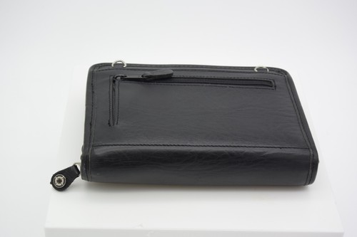 Vintage 1996 Franklin Covey 6-Ring Zip Around Black Full Grain Leather Binder - Picture 6 of 7