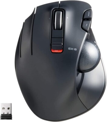 Elecom Mouse Wireless Receiver Included Trackball Left Hand 6 Buttons M-XT4DRBK