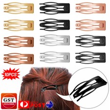 10/20x Double-grip Hair Clips Metal Snap Barrettes Hair Styling Tool Women Girls