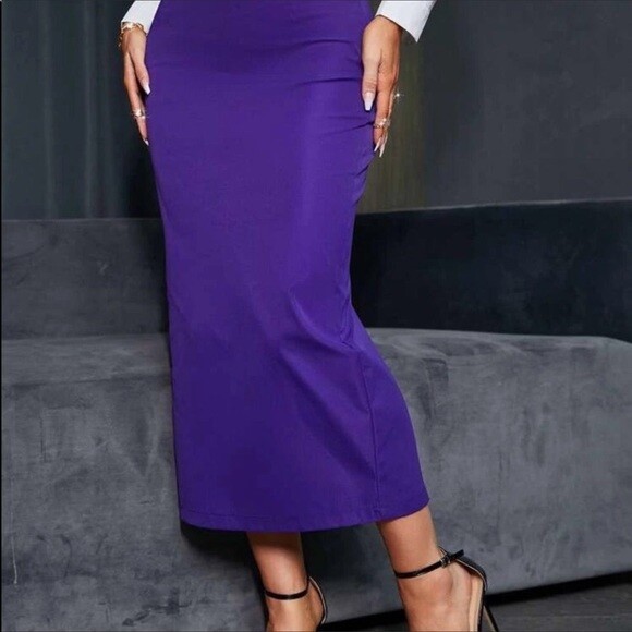 NWT ZARA PURPLE SLIT TUBE SKIRT 4043/289 | eBay