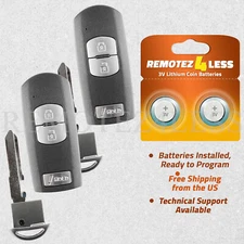 2 For 2012 2013 2014 2015 2016 2017 2018 Replacement Mazda CX5 Remote Key Fob 3b