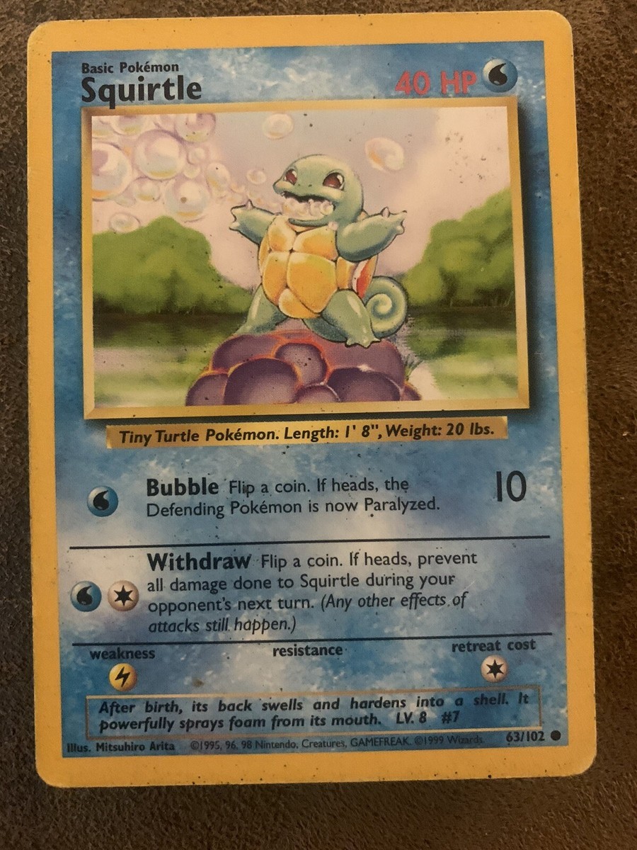 英語版初期　Squirtle 1st Edition shadowless Squirtle [1st Edition] #63 Prices | Pokemon Base Set