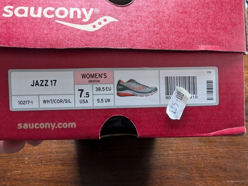 Vintage Saucony Jazz 17 Running Shoes Trainers Woman's UK 5.5 Boxed Deadstock - Picture 23 of 24