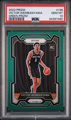 2023-24 Panini Prizm Victor Wembanyama Green Rookie RC #136
