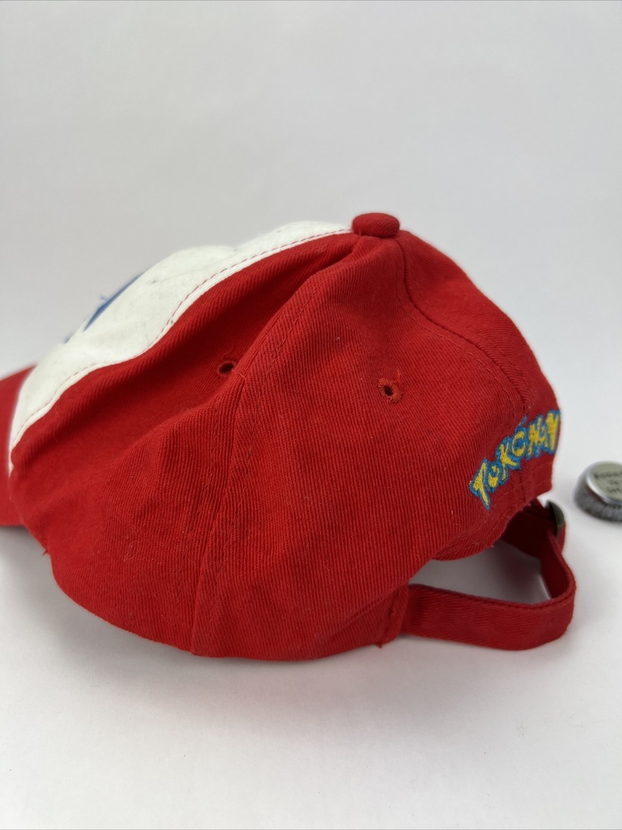 Pokemon Ash Ketchum BW Unova Hat Blue Pokeball Adjustable Strap