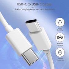 60w Usb C To Type C Fast Charging Pd Data Cable For Iphone 16 15 Pro 16 Plus Lot