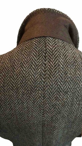 Harris Tweed Vtg Mens Brown 100% Scottish Wool Sport Coat Blazer Herringbone 42R - Picture 5 of 18