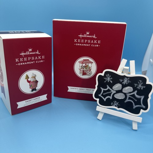 Set carrello caramelle firmato Hallmark Sweet Santa Treat 2018 ornamenti statuine evento - Foto 2 di 13