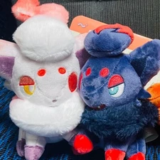 Pokemon Center Original Magnetic Plush Keychain Zorua & Hisuian Zorua JAPAN