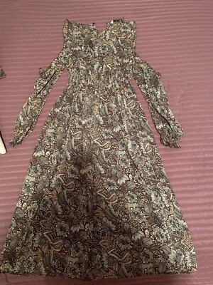 Zara Cut Off Shoulder Dress- XS