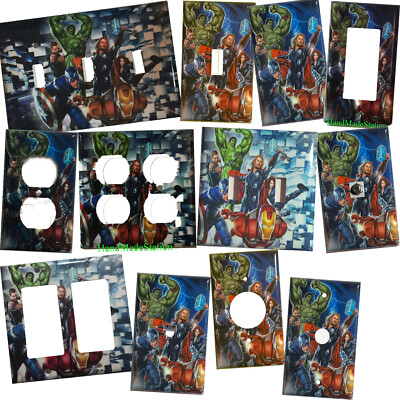Captain America Iron Man Hulk marvel avengers Switch Wall Cover Plate Home decor