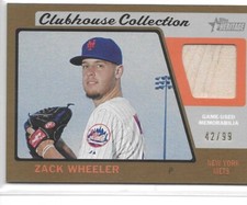 2015 Heritage Baseball Clubhouse Collection Gold Zack Wheeler 42/99 Mets