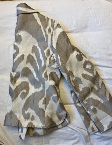 CHADO Ralph Rucci Ikat Animal Print Blazer/Sakko Gr. 6 Leinen Seide Baumwollmischung - Bild 16 von 16