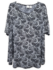 Chico's Floral Blooms Elbow Sleeve Stretchy Tunic Size 3 XL 