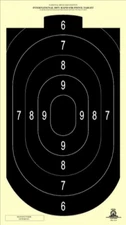 B-24 [50' Action Pistol Targets], Black, RC, REV RC, or Orange; 12" x 20" (15)