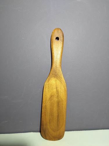 Kitchen Cooking Utensil 5pc Spurtle Set Teak Wood Non Stick Wooden Spatula Slot - Picture 6 of 7