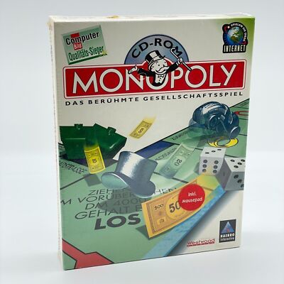 Monopoly Das berühmte Gesellschaftsspiel 1997 - CD-ROM PC Big Box - NEU In Folie