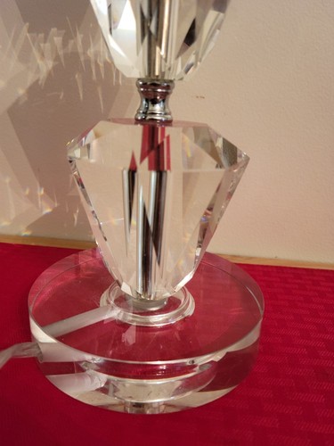 Heavy Retro 24" Solid Cubic Lead Crystal Elements with Lucite Base - Picture 3 of 5