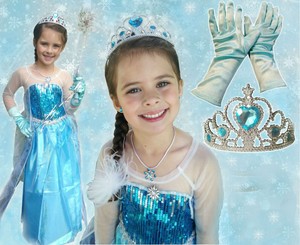 elsa gloves and crown