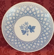 Spode Blue Geranium China 11-1/2" Cake Plate - Very Nice!