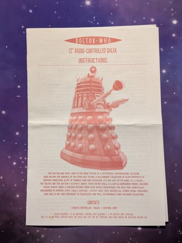 Lote de opciones de personajes originales de manuales de instrucciones de Doctor Who juguetes Dalek Sonics juguetes - Imagen 2 de 11