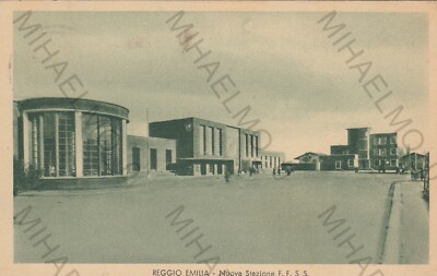 POSTCARD *13 REGGIO EMILIA EMILIA ROMAGNA NEW STATION F.F.S.S. TRAVEL. 1936