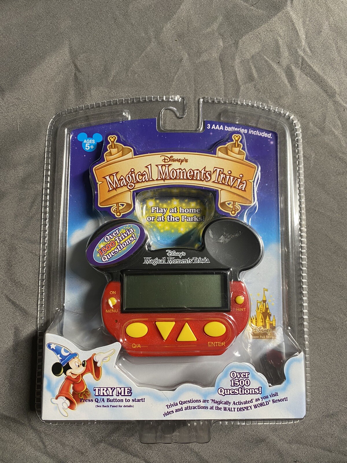 Disney Magical Moments Mickey 1500 Trivia Electronic Game Hand Held New Sealed