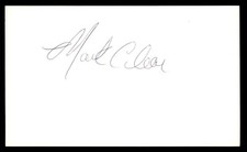 Mark Clear Baseball Signed Auto Autograph Index Card (no COA) *f1