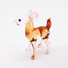 Miniature cerf fille mignon verre soufflé art animal fantaisie collection cadeau décoration