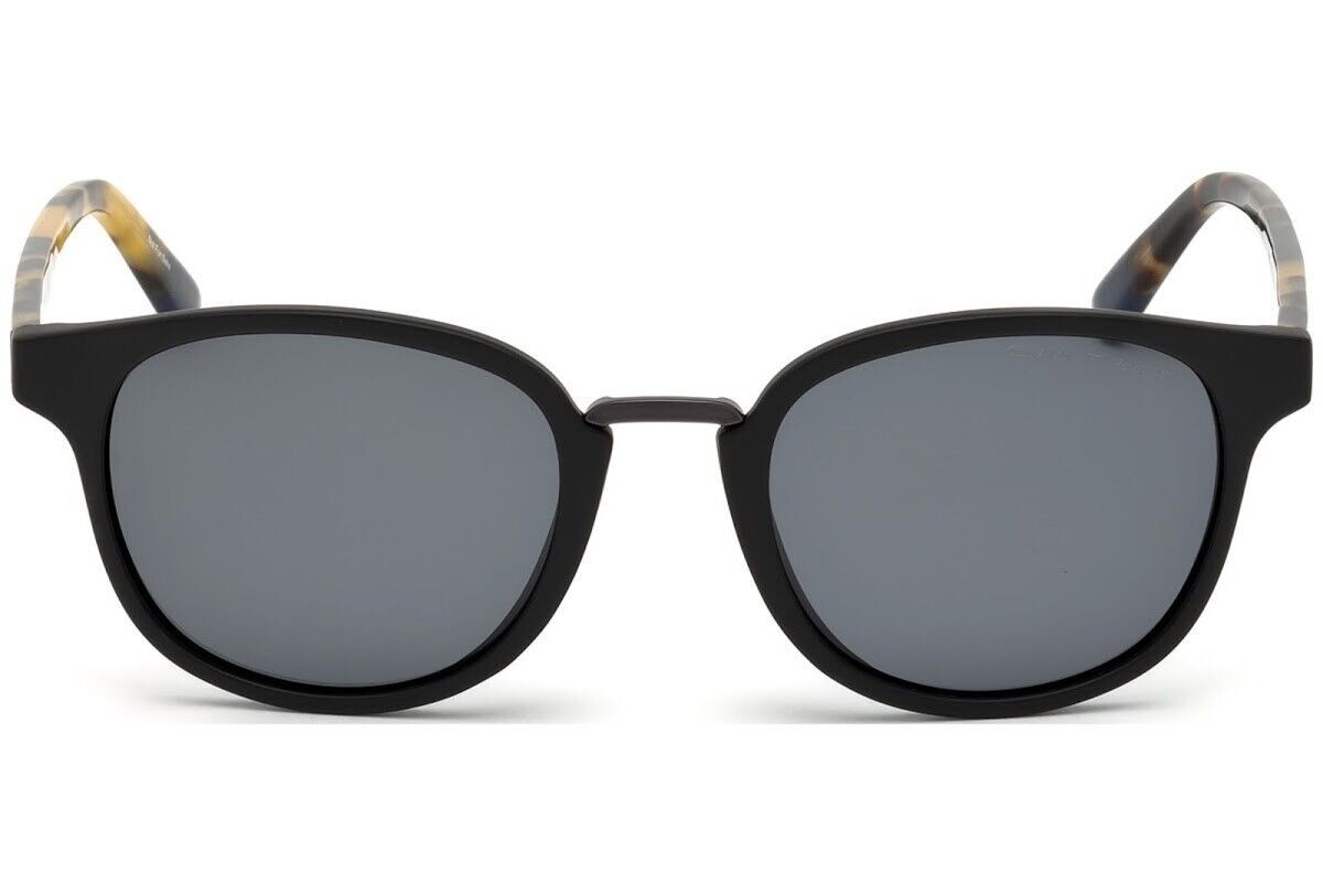 Круглая оправа солнцезащитных очков GANT GA7096 05D из матового черного поляризованного пластика 51-21-140 29590₽