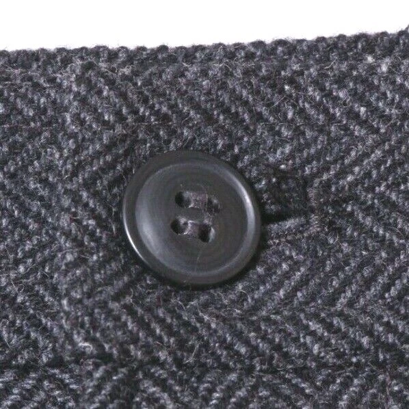 Pantalones de lana Baldwin Kansas City espiga pantalones negros y grises para hombre 29 x 28 Foto 2 de 4