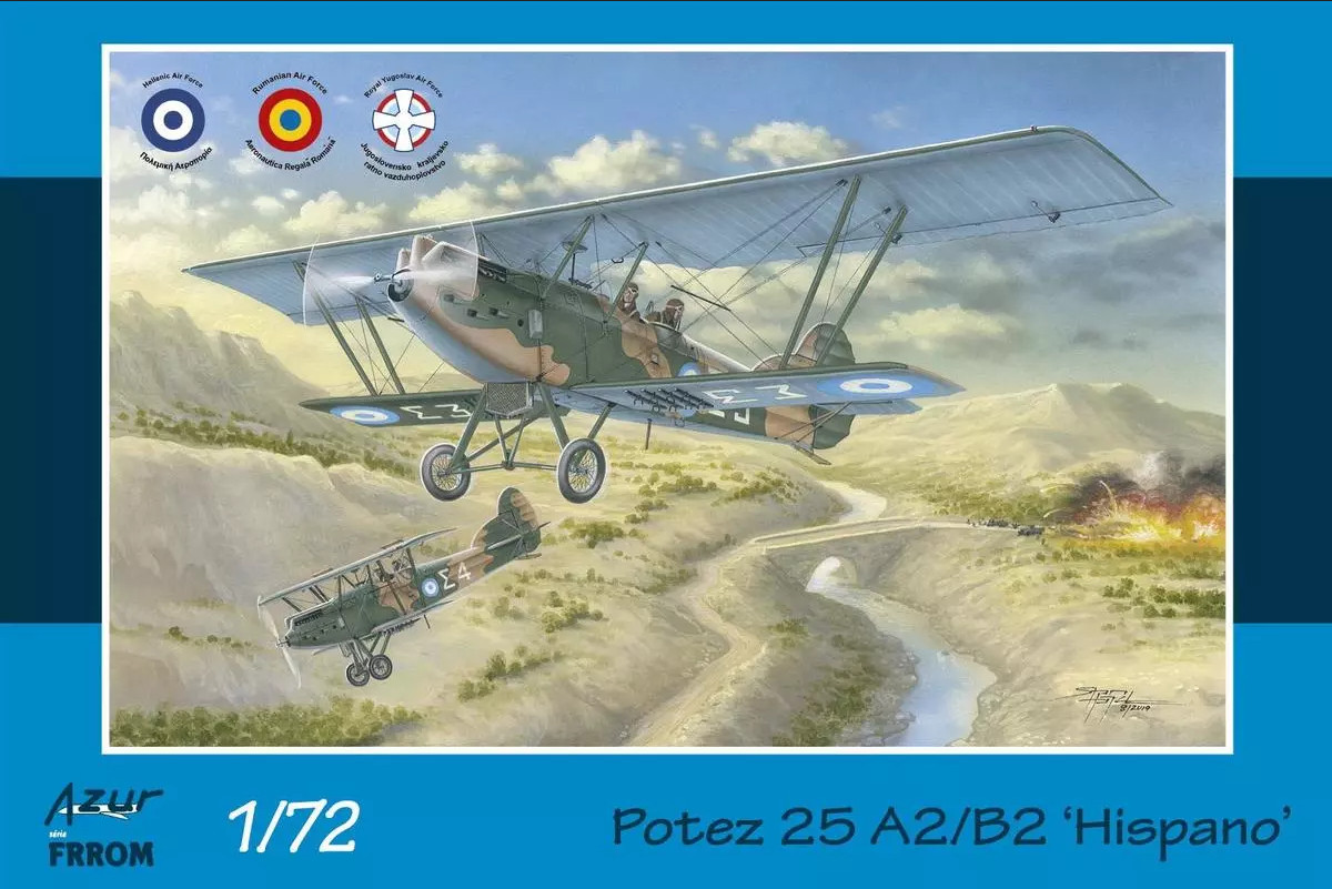 POTEZ 25 A2/B2 HISPANO 3 Décos AZUR-FRROM 1/72 PLASTIC KIT maquette